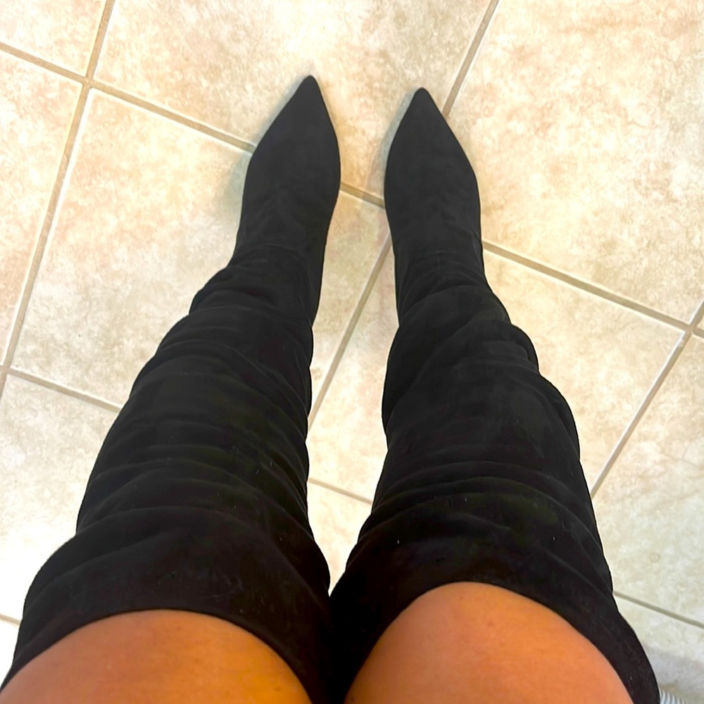 Steve Madden Dominique black knee high boots